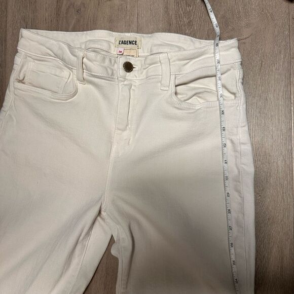 L’ AGENCE  Lorde Super high rise flare vintage white jeans - Picture 11 of 14